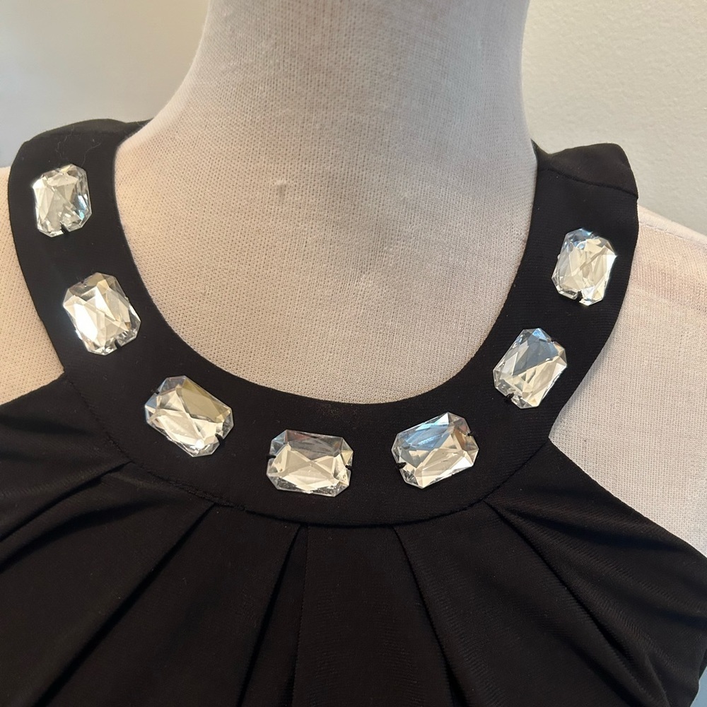 b.darlin dress jeweled halter dress 3/4 S dress above knee mini D1 or tunic - Picture 3 of 5